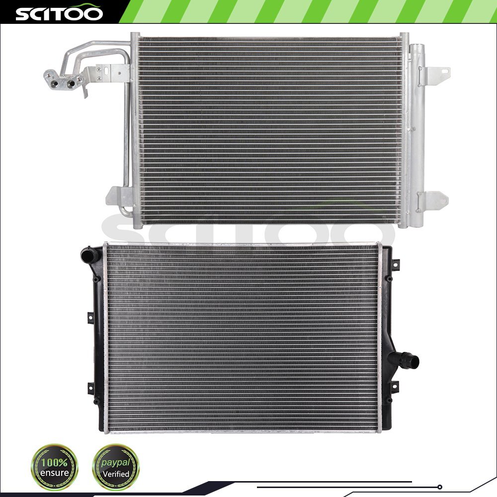 Car Radiator and A/C Condenser Kit Fits 2006-13 Audi A3 Quattro 2008-09 ...