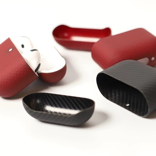 Real Carbon Fiber case For AirPods 4 Bluetooth Headphone Skin Cover - Picture 9 of 12