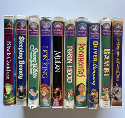 WALT DISNEY MASTERPIECE COLLECTION VHS Lot of 10 Classic Vintage