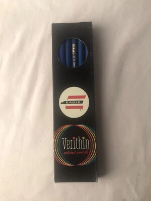 Verithin Eagle Colored Pencils Ultramarine 740 Vintage USA Made 12 new rare NOS