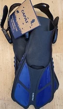 Capas Blue Travel Fins Flipper Fins Swimming Snorkeling Jr sz 9-13