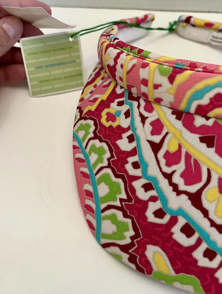 NUEVO CON ETIQUETAS Vera Bradley Capri Melón Visera Sombrero para el Sol Foto 3 de 4
