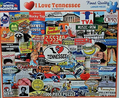 I Love Tennessee 1000-teilige Puzzle von White Mountain 760 mm x 610 mm