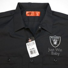 NEW NWT DICKIES LAS VEGAS RAIDERS JUST WIN BABY CHOLO STYLE EMBROIDERED SHIRT