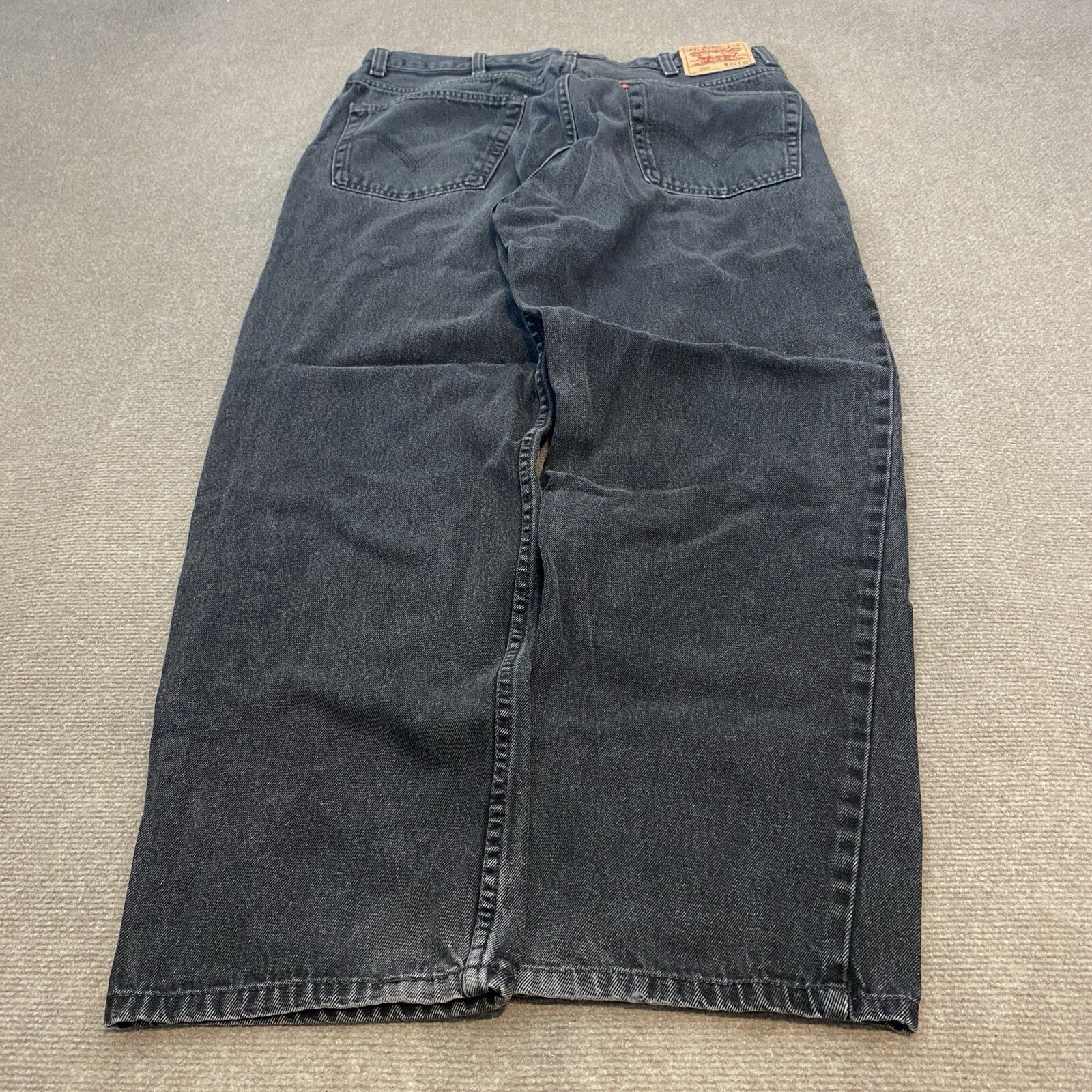 Vintage Levi's 550 Baggy Jeans Men's 38 Faded Black Distressed Y2K Denim