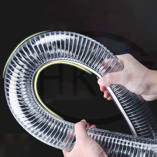 Heavy Duty Braided Wire Reinforced Clear Flexible PVC Hose Pipe - Water Air Fuel - Picture 4 of 56
