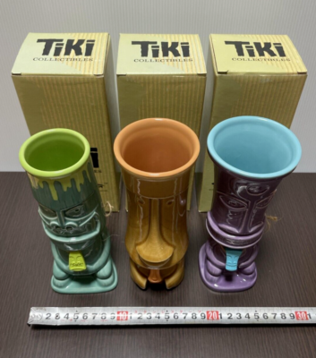 Rare Tiki Collectibles by SHAG Mug Tumbler Set of 3 Josh Agle Art
