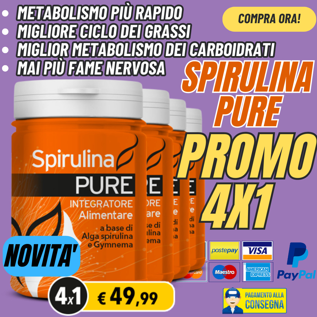 Spirulina Pure 4x1: Blocca la Fame Nervosa con l'Integratore Detox Naturale