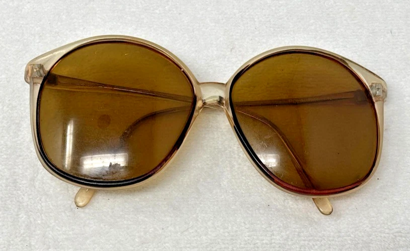 Gafas de sol Polaroid de gran tamaño retro glamurosas lentes tintadas ahumadas de colección años 60 70 Foto 2 de 4