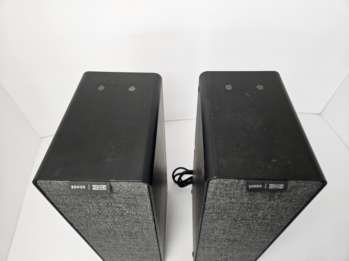 2) IKEA Sonos Symfonisk Bookshelf Speakers, Gen 1 Black w/ Power
