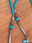 c1980 NAVAJO NECKLACE STERLING SILVER TURQUOISE ~ NATIVE AMERICAN STYLE JEWELRY — photo 9