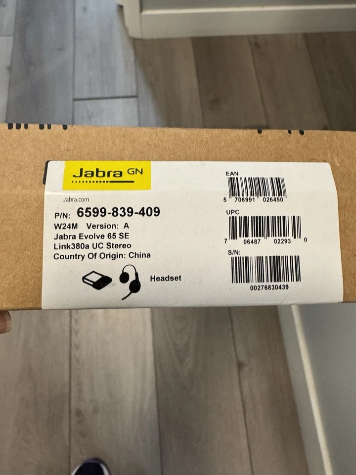 Jabra Evolve 65 SE UC Stereo Link380a Wireless Headset 6599-839-409 - Image 4 of 4