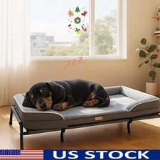 2-in-1 Elevated Dog Bed Memory Foam Washable Cushion Suitable Small Dogs New