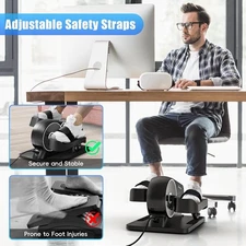 Under Desk Elliptical Machine Electric Mini Ellipse Leg Exerciser w/LCD & Remote