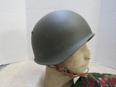 Swiss Helmet Model 71 M71 Military W/ Alpenflage Camo Cover 55-56
