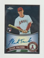 2011 Topps Chrome Mark Trumbo RC On Card Auto LA Angels Rookie #178 *BCGUYS*. rookie card picture