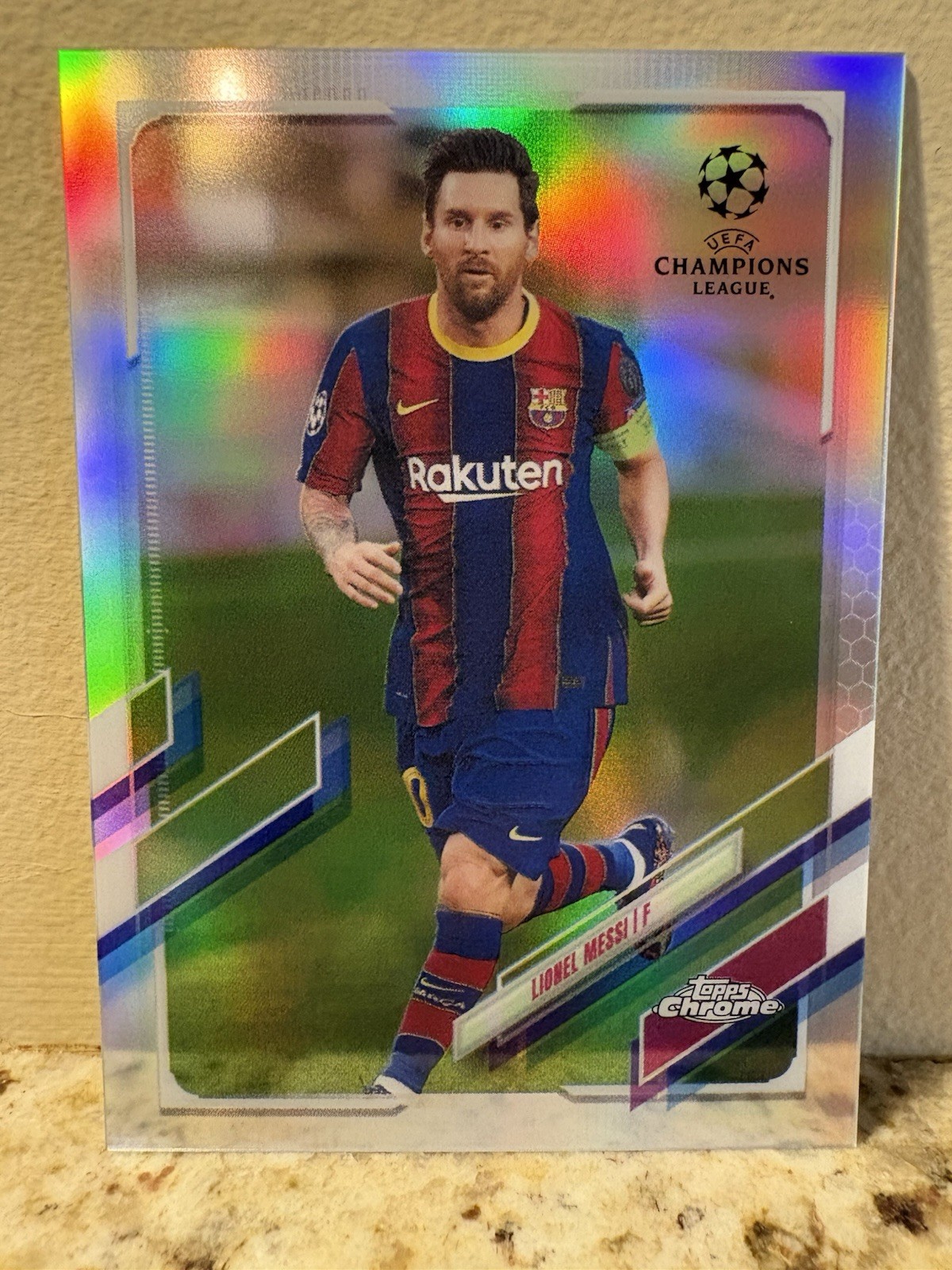 2020-21 Topps Chrome UEFA Champions League Refractors #1 Lionel Messi