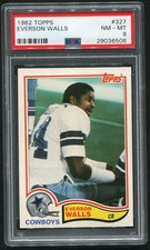 1982 Topps Everson Walls RC #327 Cowboys PSA 8