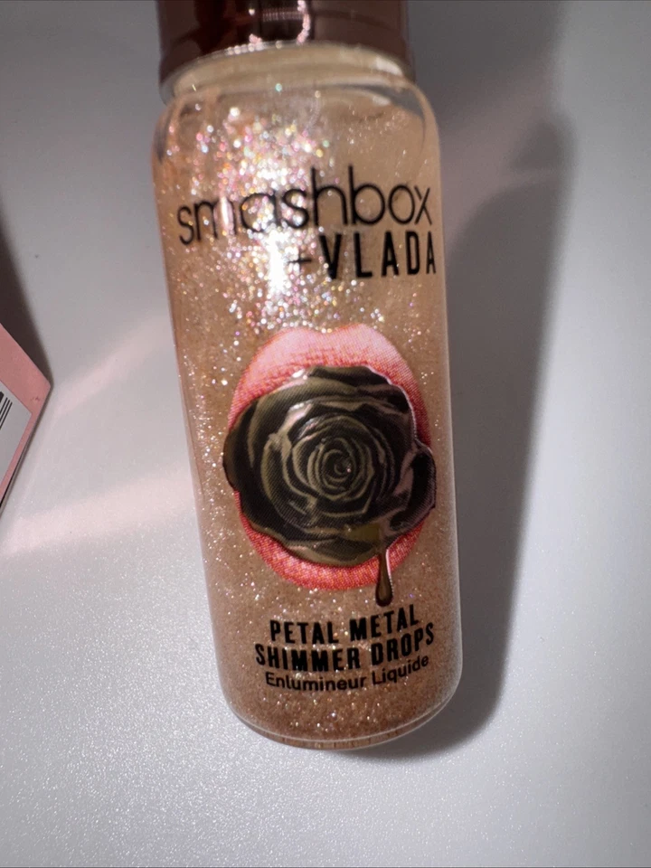 Smashbox + Vlada Petal Metal Shimmer Drops 0.34 oz #GOLD GLITZ New In Box - Image 3 of 3