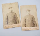 Civil War Cabinet Card Photos GAR Medals Soldier Original Vintage Photography x2