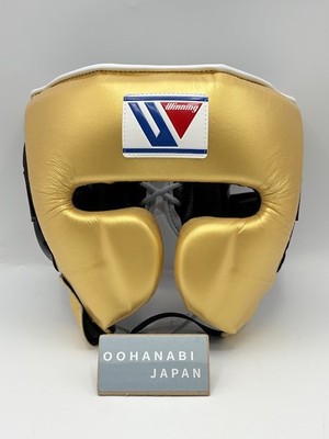Winning Boxing Head gear FG-2900 M size Gold × Black Face Guard