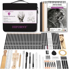 70 PCS Drawing Set Sketching Kit Art Supplies Pencils Pastel Charcoal Tool