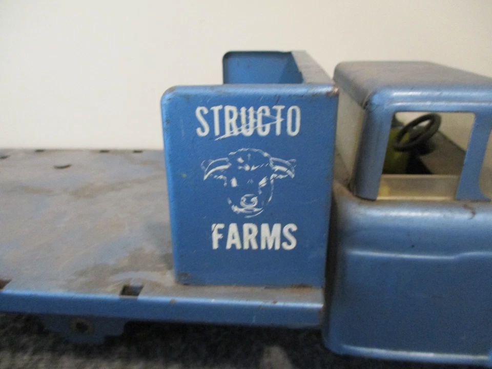 DE COLECCIÓN ESTRUCTURA STATION WAGON + CAMIÓN AGRÍCOLA - JUEGO DE ACERO PRENSADO AZUL (2) - LEER Foto 2 de 4