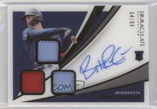 2021 Immaculate Rookie Triple Memorabilia Signatures 4/99 Brent Rooker Auto 0rm6