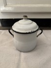 Antique Enamelware WW1 Marked Q.M.C. Quarter Master Co Military Pot Rare — photo 1