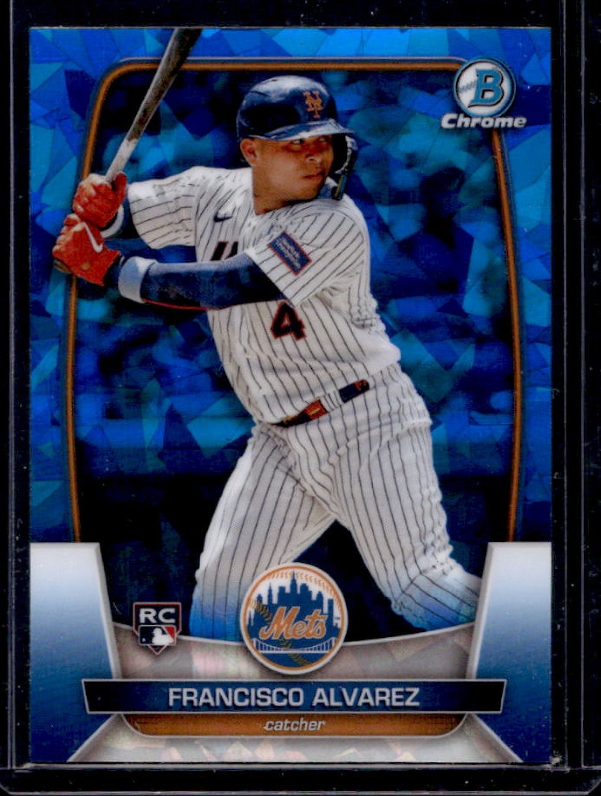 2023 Bowman Chrome Sapphire Francisco Alvarez RC Rookie #35 Mets