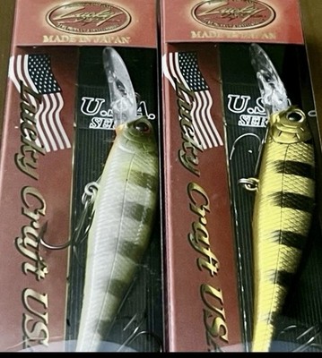 2 Lucky Craft Pointer 65 DD SP Jerkbait Lures SHOKUNIN ROOTBEER GILL/BLACK GOLD