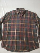 Men's GANT Rough Twill Long Sleeve Buttoned Down Shirt Plaid Large
