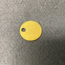 5 Pack 1-1/4 inch Key Tag Solid Brass