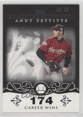 2008 Topps Moments & Milestones Black 5/25 Andy Pettitte #112 1fw1