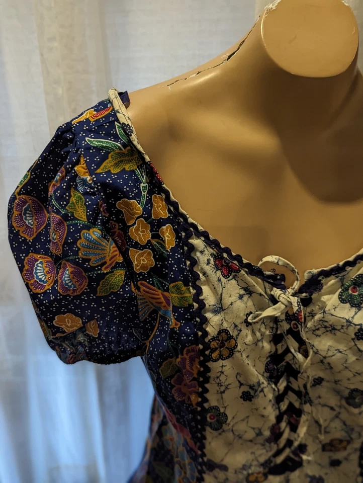 1970s Young Innocence By Arpeja Rare Floral Prairie Cottagecore Maxi Dress Sz 9 - Image 3 of 4