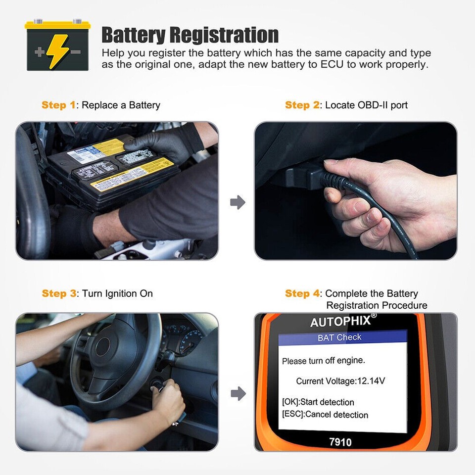 Autophix 7910 Car Code Reader All System OBD2 Scanner TPMS Oil Fit for ...