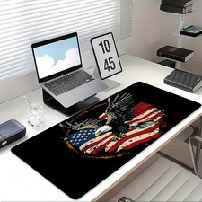 40 90cmEagle Patriotic American Flag Gaming Mouse Pad Desk Mat - Non-Slip Rubb