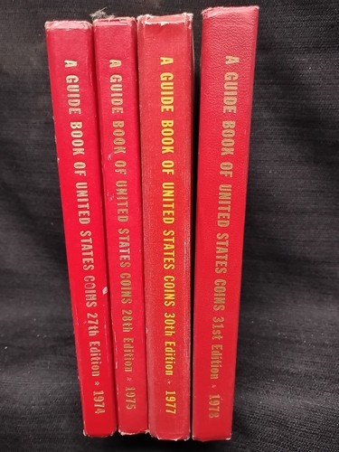 1974-1978 Red Guide Book of United States Coins Lot of 4