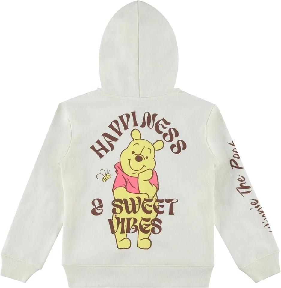 Sudadera con capucha con cremallera Disney Winnie the Pooh para niñas - niñas pequeñas y grandes tallas 4-16 Foto 3 de 4