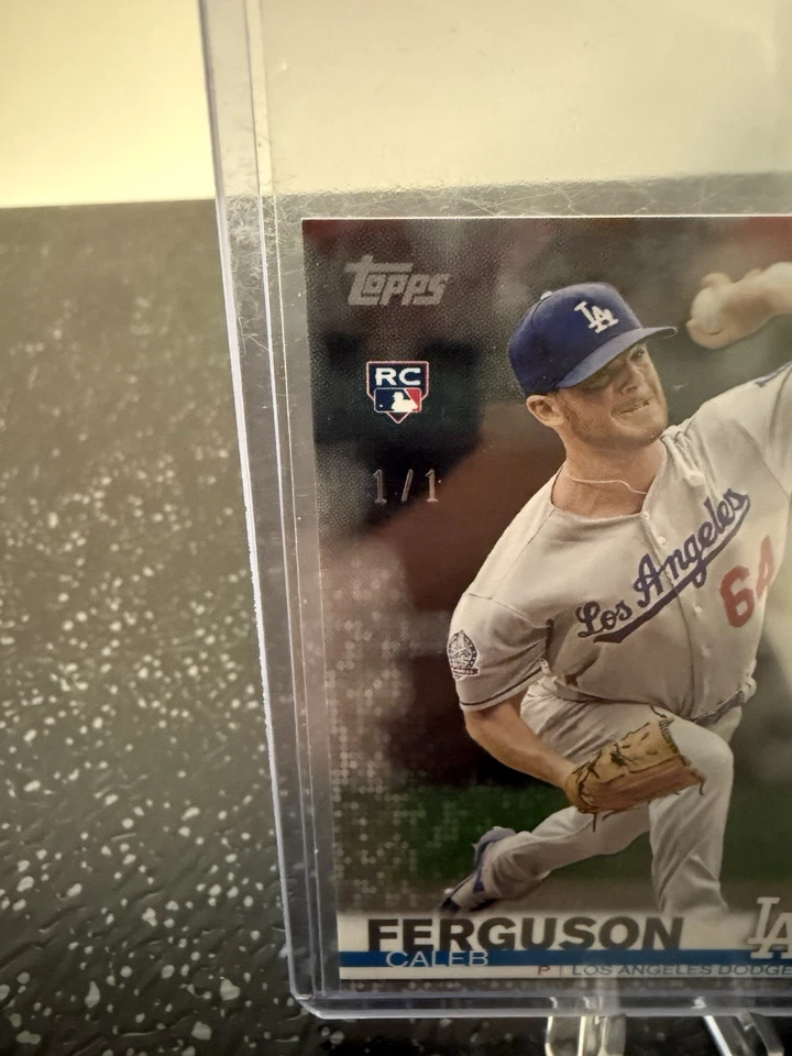 💥2019 Topps Caleb Ferguson #452 Rookie Mini 1/1 💥 - Image 3 of 3