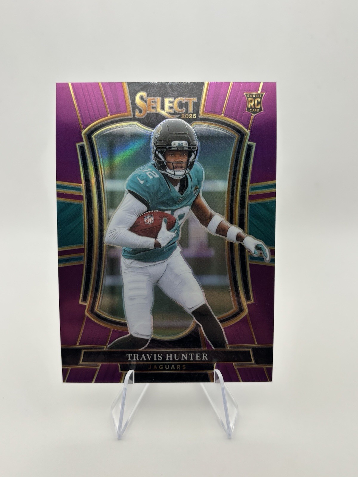 2025 Panini Select - Premier Level Travis Hunter #128 Purple Prizm /75 (RC)