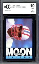 1985 Topps #251 Warren Moon Rookie Card BGS BCCG 10 Mint+. rookie card picture