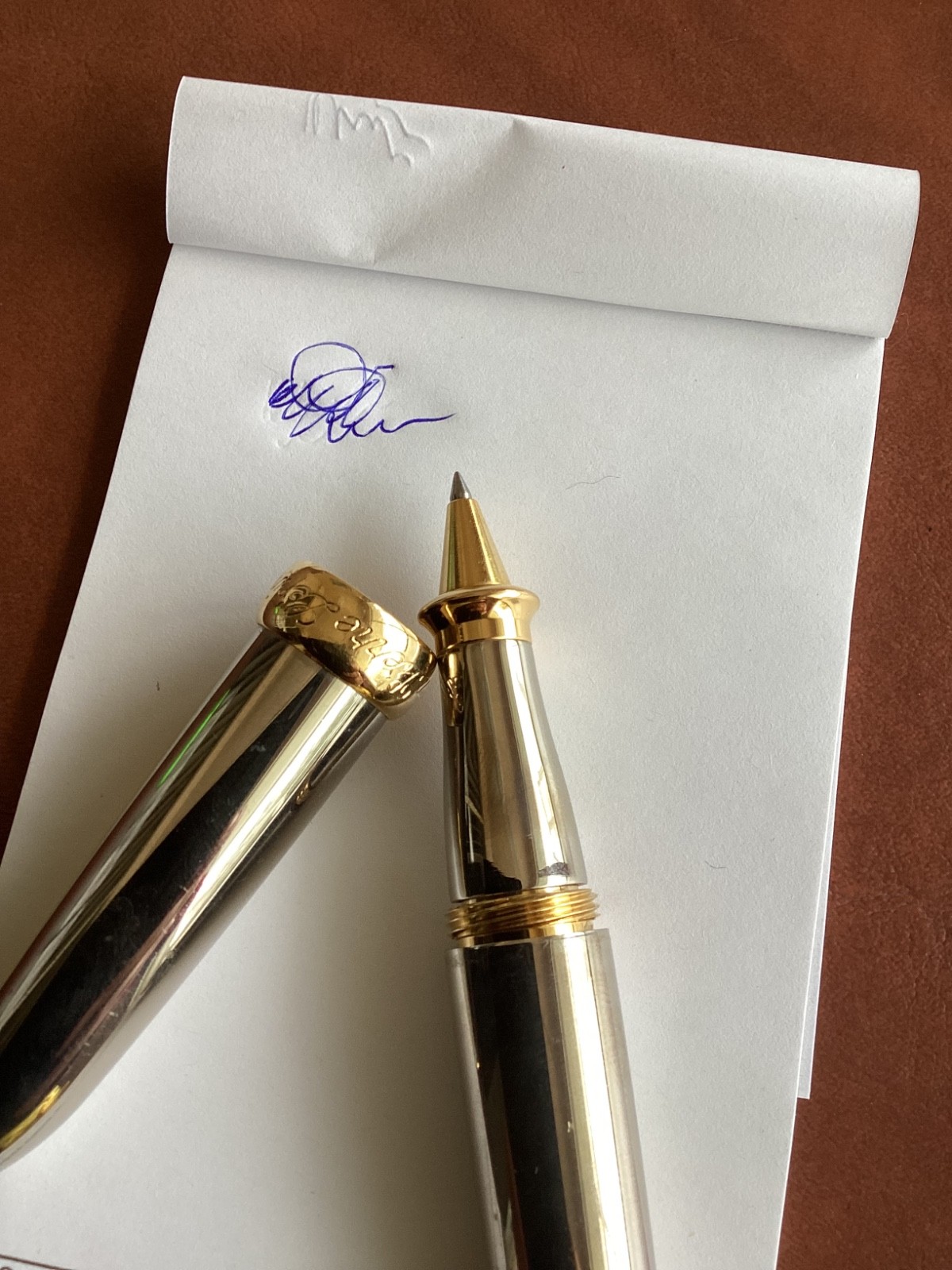 Rare Jean Pierre Lepine "Winston" rollerball pen in polished metal