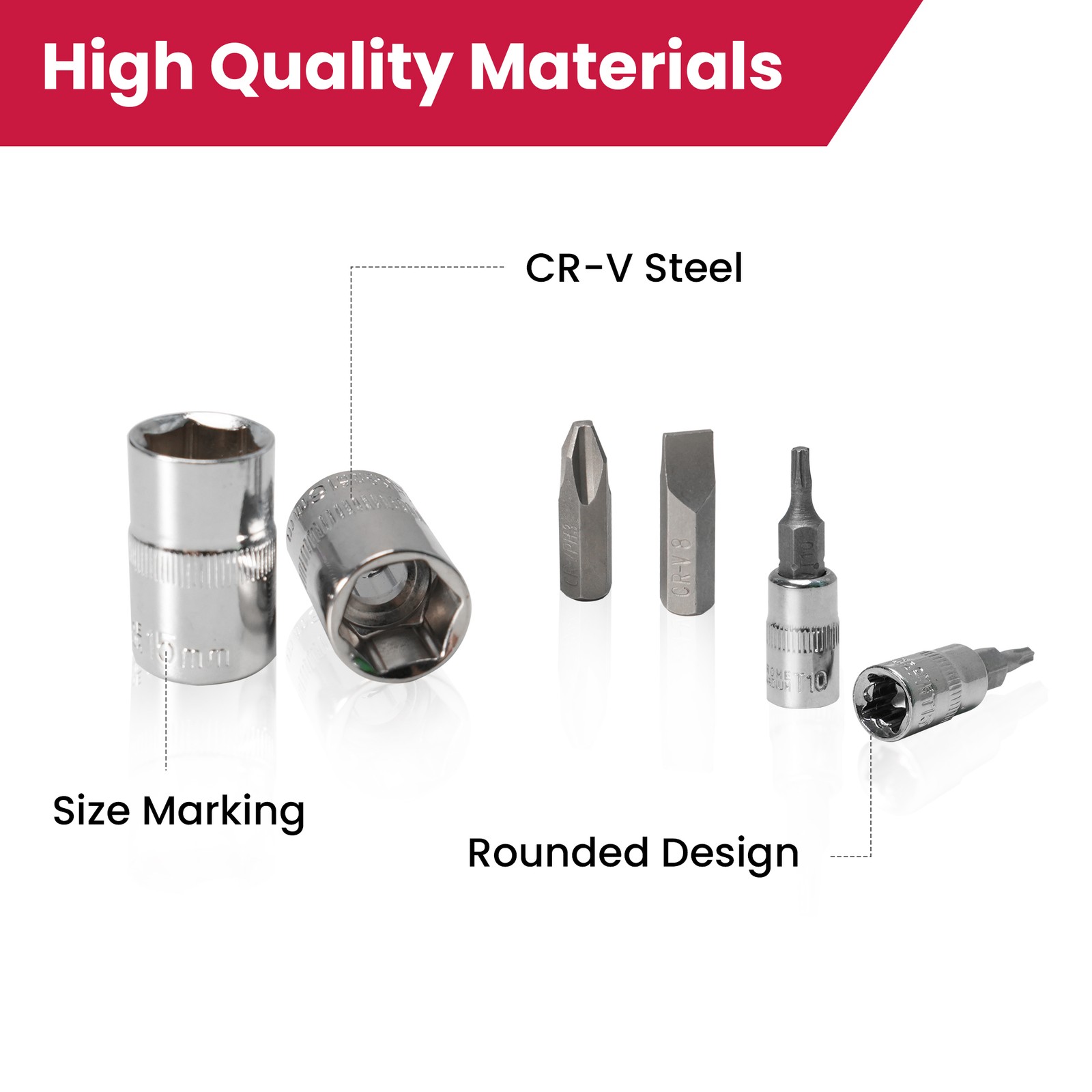 ANXTECH 95PCS Socket Wrench Set with 1/2" 1/4" Ratchet Wrenches Mechanics Tool