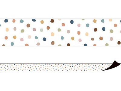 Painted Dots Bulletin Board Border, 10ft, Magnetic, Multicolor