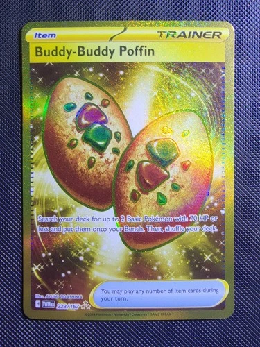 Buddy-Buddy Poffin 223/167 Sv06 Twilight Masquerade Holo Hyper Rare Card - NM