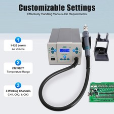 861DW 1000W Soldering Hot Air Heat Gun Hot Air Rework Station Digital Display