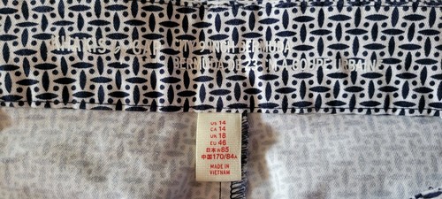 Khakis By Gap City 9 In Bermuda Shorts Womens 14 Navy Blue White Chino Stretch - Picture 4 of 6