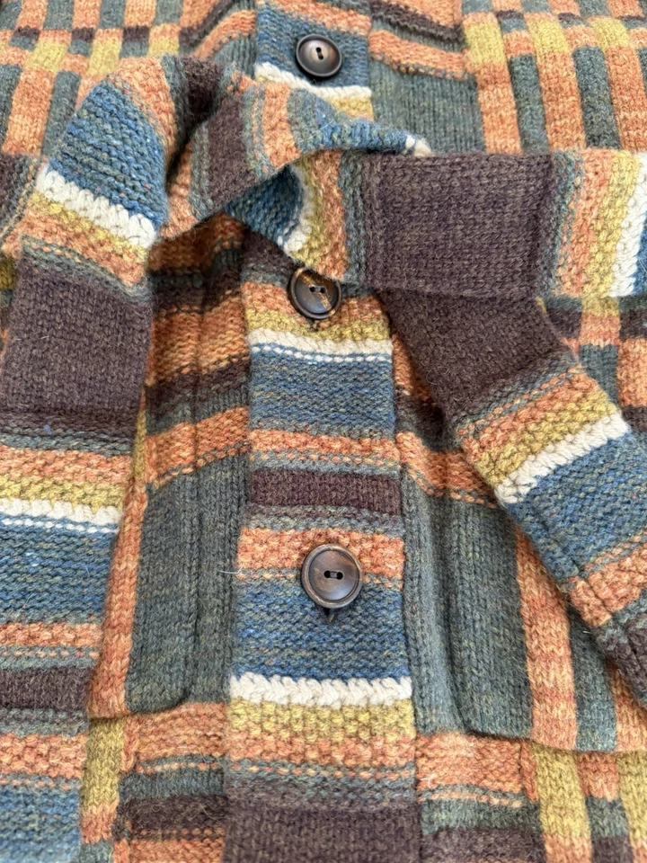 Ralph Lauren Double RL RRL Wool Plaid Ranch Belted Cardigan  Size L $1200 New - Image 4 of 4