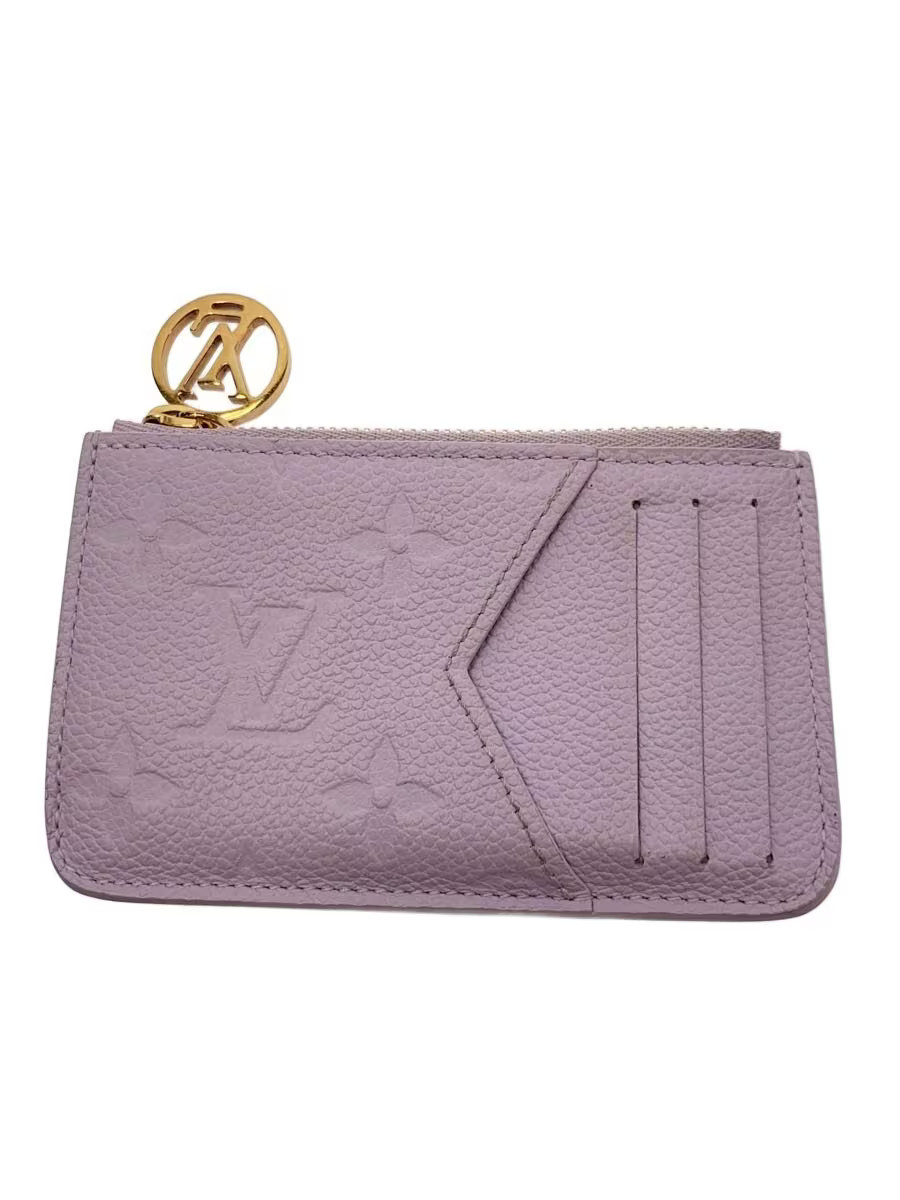 LOUIS VUITTON Porte-Carte-Romy Misty Lilac Card Case, Cowhide Leather, Purple Al